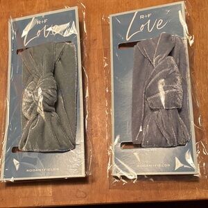 Rodan + Fields Velvet Hair Accessories Set - Blue and Gray
